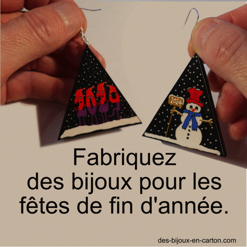 des bijoux en carton pour le r�veillon