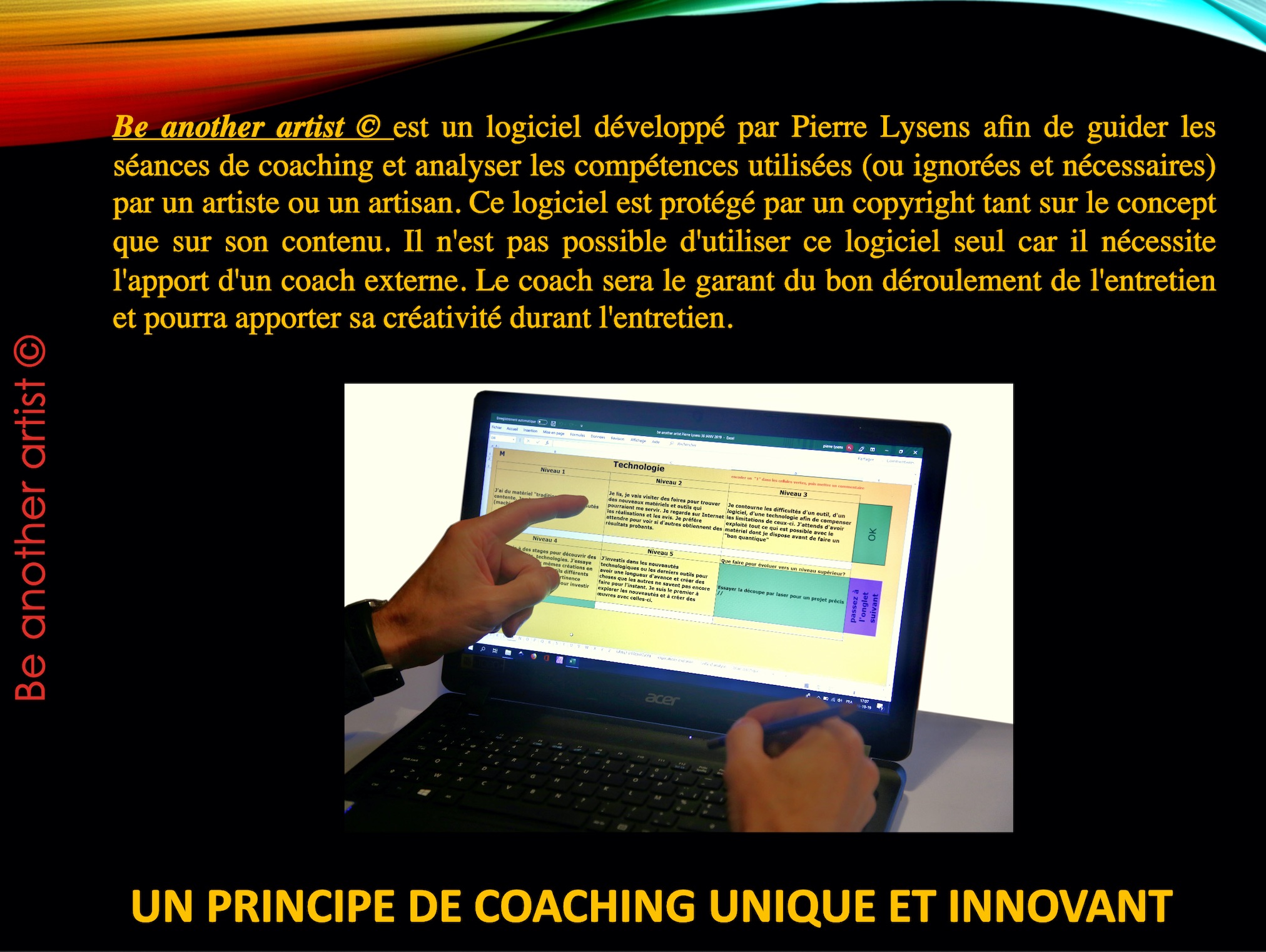 logiciel de coaching artistique be another artist